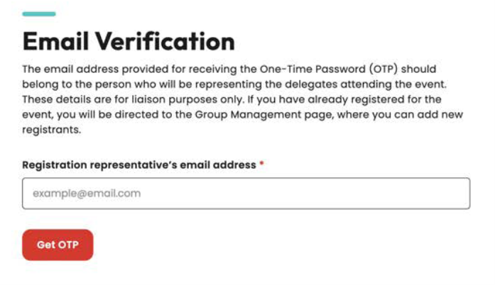 Registration screenshot